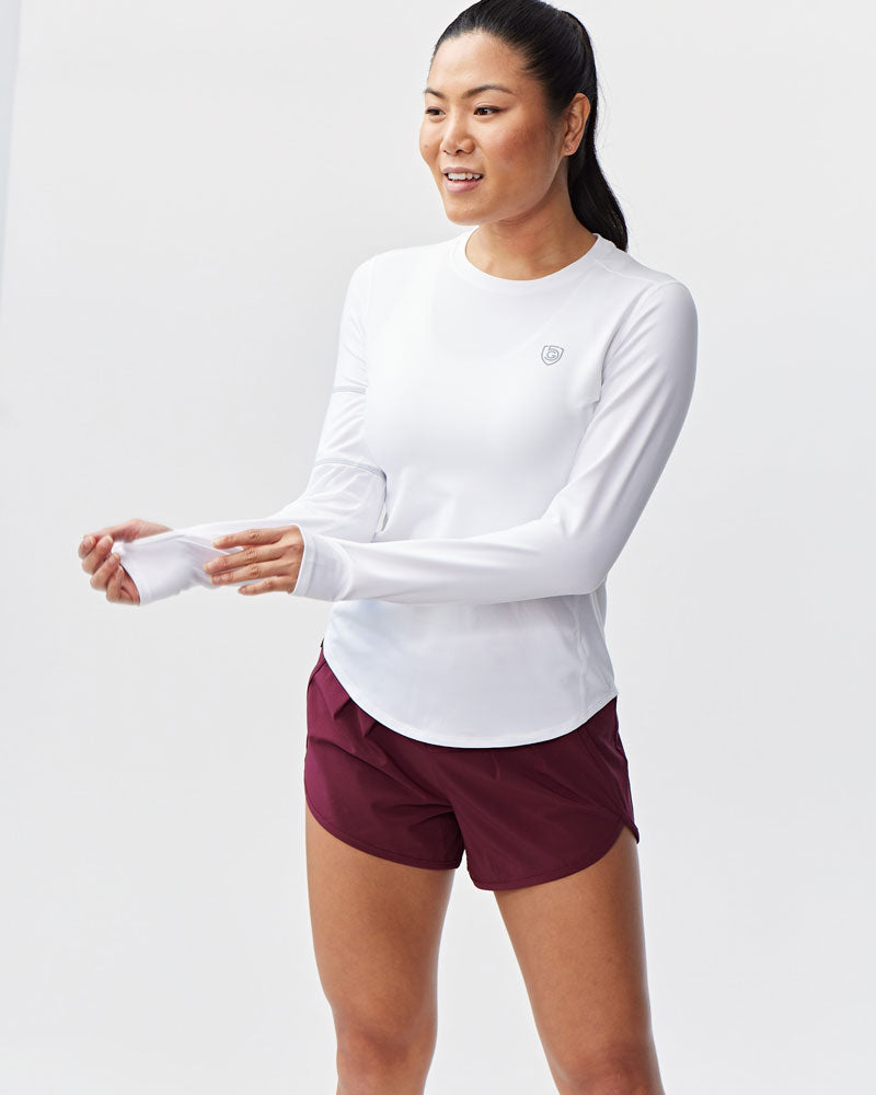 Top deportivo de manga larga Foudy para mujer