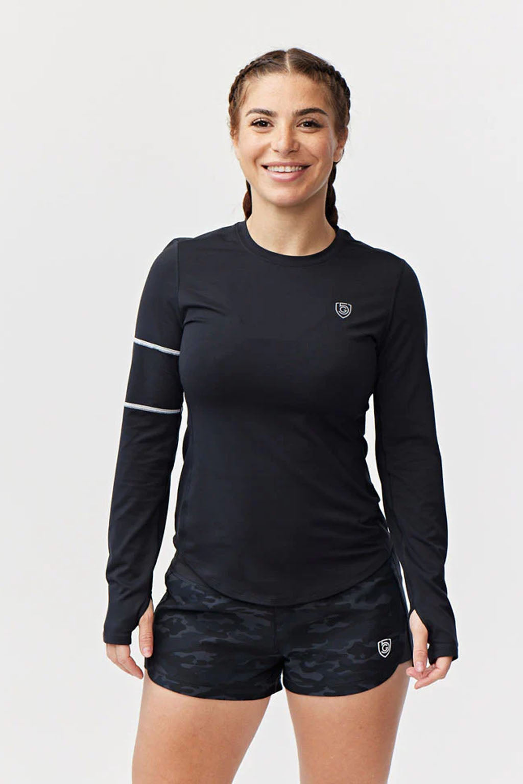 Top deportivo de manga larga Foudy para mujer
