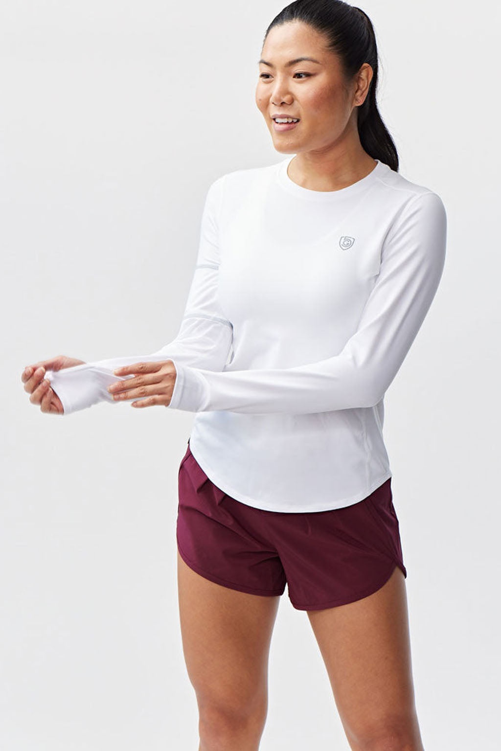 Top deportivo de manga larga Foudy para mujer
