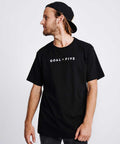 Camiseta de algodón negra para hombre Goal Five